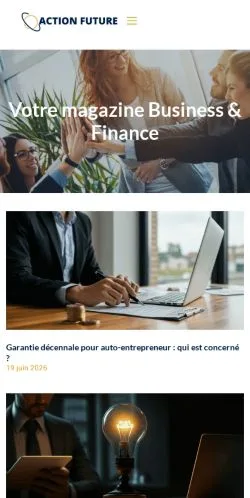 Preview of the Action Future website, a media outlet in France for sponsored articles