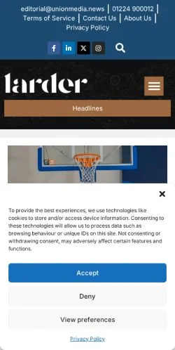 Anteprima del sito Larder Magazine, media di Regno Unito per articoli sponsorizzati