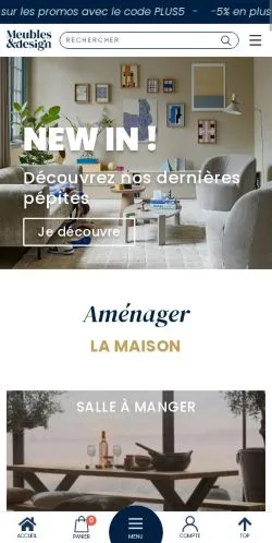 Anteprima del sito Meubles & Design, media di Francia per articoli sponsorizzati