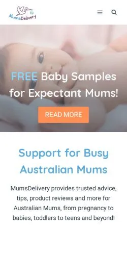 Podgląd witryny Mums Delivery, medium z kraju Australia do artykułów sponsorowanych