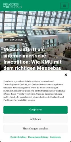 Anteprima del sito Finanzen Und Wirtschaft, media di Germania per articoli sponsorizzati