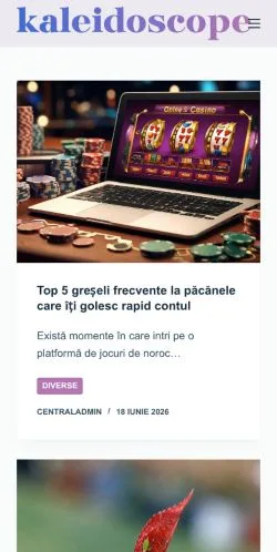 Anteprima del sito Kaleidoscope, media di Romania per articoli sponsorizzati