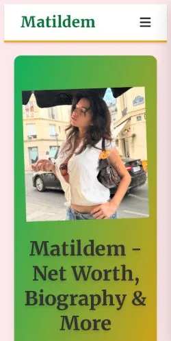 Voorbeeld van de site Matildem, medium uit Verenigde Staten voor gesponsorde artikelen