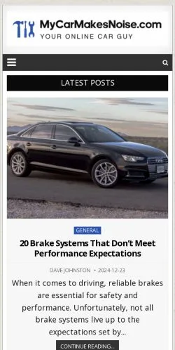 Anteprima del sito My Car Makes Noise, media di Stati Uniti per articoli sponsorizzati