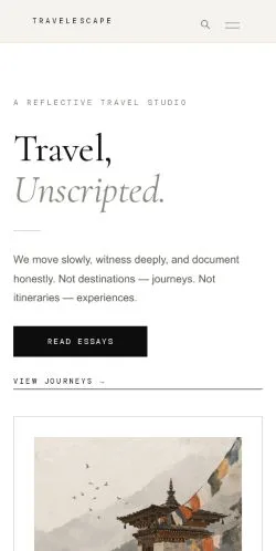 Anteprima del sito Travelescape, media di India per articoli sponsorizzati