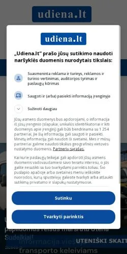 Voorbeeld van de site Udiena, medium uit Litouwen voor gesponsorde artikelen