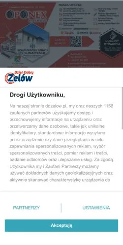 Sponsorlu makaleler için Polonya medyası Dzień Dobry Zelów sitesinin önizlemesi