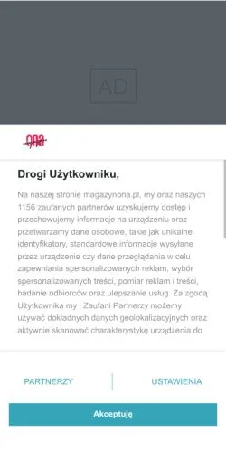 Anteprima del sito Magazyn Ona, media di Polonia per articoli sponsorizzati