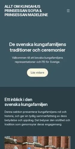 Anteprima del sito Svenska Kungafamiljen, media di Svezia per articoli sponsorizzati