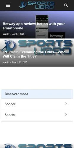 Anteprima del sito Sportslibro, media di Stati Uniti per articoli sponsorizzati