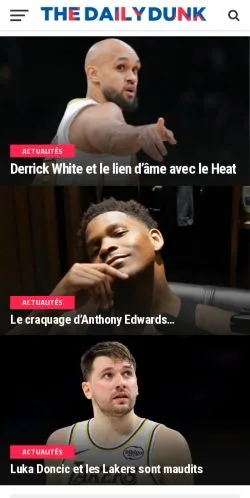 Anteprima del sito The Daily Dunk, media di Francia per articoli sponsorizzati