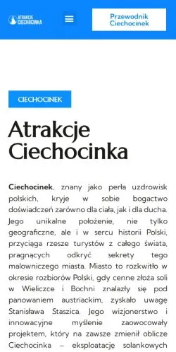 Anteprima del sito Atrakcje Ciechocinka, media di Polonia per articoli sponsorizzati