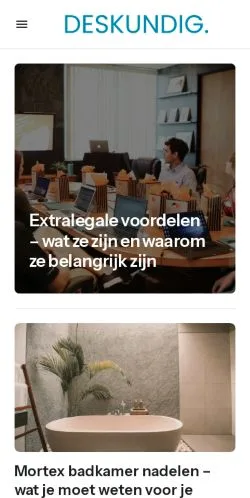 Podgląd witryny Deskundig, medium z kraju Belgia do artykułów sponsorowanych
