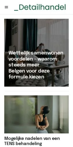 Anteprima del sito Detailhandel, media di Belgio per articoli sponsorizzati