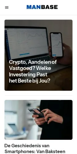 Forhåndsvisning av nettstedet Manbase, medium fra Nederland for sponsede artikler