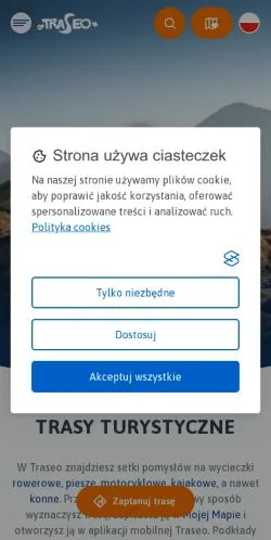 Vista previa del sitio Traseo, medio de Polonia para artículos patrocinados