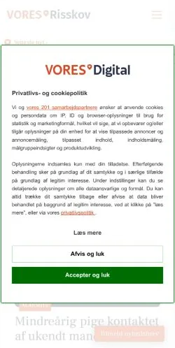 Anteprima del sito VORES Risskov, media di Danimarca per articoli sponsorizzati