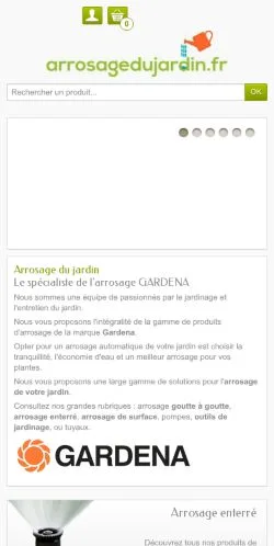 Anteprima del sito Gardena Arrosage, media di Francia per articoli sponsorizzati