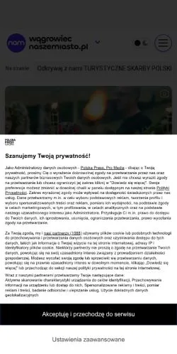 Anteprima del sito Wągrowiec Nasze Miasto, media di Polonia per articoli sponsorizzati