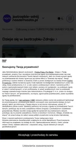 Anteprima del sito Jastrzębie-Zdrój Nasze Miasto, media di Polonia per articoli sponsorizzati