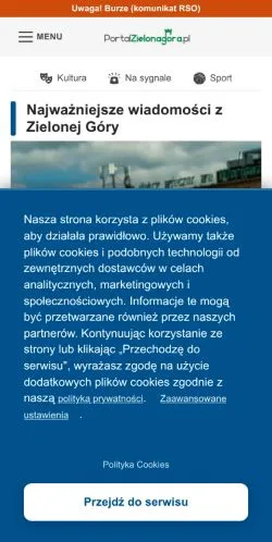 Vorschau der Website PortalZielonaGóra, Medium aus Polen für gesponserte Artikel