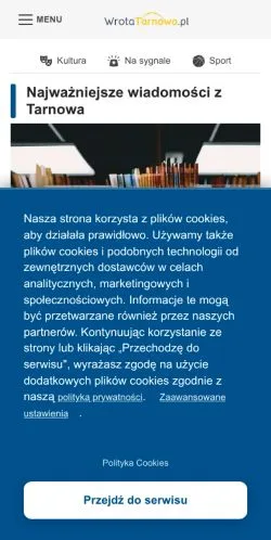 Anteprima del sito wrotaTarnowa, media di Polonia per articoli sponsorizzati