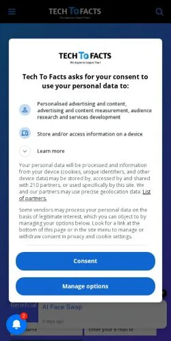 Aperçu du site Tech To Facts, média de États-Unis pour articles sponsorisés