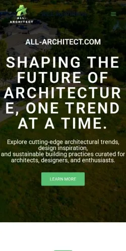 Vorschau der Website ALL Architect, Medium aus Vereinigte Staaten für gesponserte Artikel