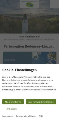 Anteprima del sito Bodensee Linzgau, media di Germania per articoli sponsorizzati