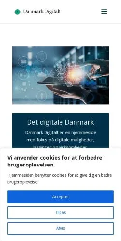 Forhåndsvisning av nettstedet Danmark Digitalt, medium fra Danmark for sponsede artikler