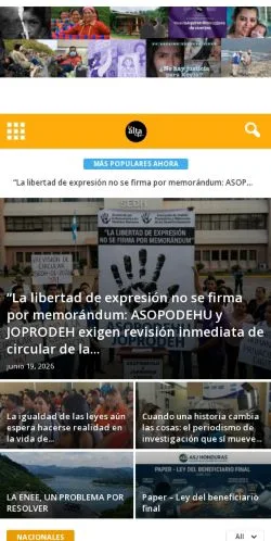 Voorbeeld van de site En Alta Voz, medium uit Spanje voor gesponsorde artikelen