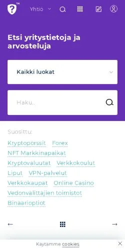 Anteprima del sito Revieweek, media di Finlandia per articoli sponsorizzati
