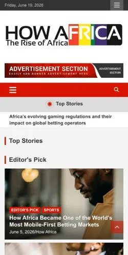 Anteprima del sito How Africa News, media di Stati Uniti per articoli sponsorizzati