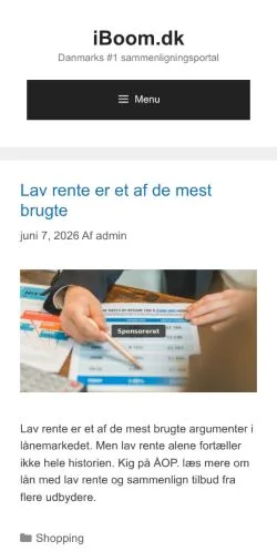 Vorschau der Website iBoom, Medium aus Dänemark für gesponserte Artikel