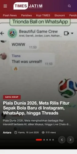 Anteprima del sito TIMES Jatim, media di Indonesia per articoli sponsorizzati