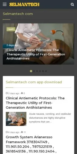 Anteprima del sito SelmanTech, media di Regno Unito per articoli sponsorizzati