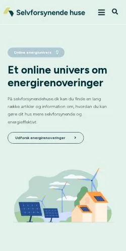 Podgląd witryny Selvforsynende Huse, medium z kraju Dania do artykułów sponsorowanych