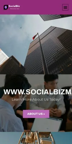 Anteprima del sito Socialbizmagazine, media di Stati Uniti per articoli sponsorizzati