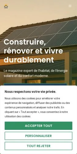 Forhåndsvisning av nettstedet SunSystème, medium fra Frankrike for sponsede artikler
