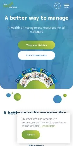 Anteprima del sito The Happy Manager, media di Regno Unito per articoli sponsorizzati