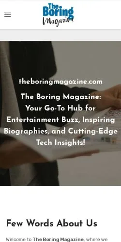 Anteprima del sito The Boring Magazine, media di Stati Uniti per articoli sponsorizzati