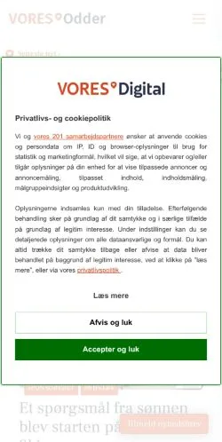 Forhåndsvisning af VORES Odder, medie fra Danmark til sponsorerede artikler