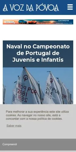 스폰서 기사용 포르투갈 매체 Voz da Póvoa 사이트 미리보기