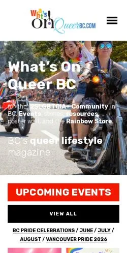 Podgląd witryny Whats On Queer BC, medium z kraju Stany Zjednoczone do artykułów sponsorowanych
