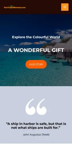 Anteprima del sito Your Tropical Gataways, media di Stati Uniti per articoli sponsorizzati