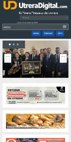 Vista previa del sitio Utrera Digital, medio de España para artículos patrocinados