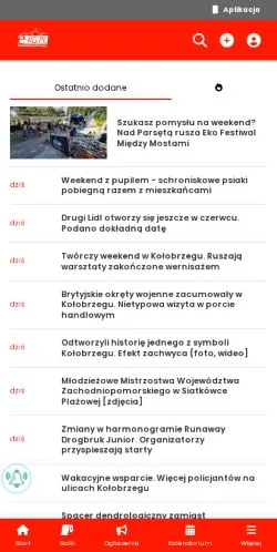 스폰서 기사용 폴란드 매체 e-KG Kołobrzeg 사이트 미리보기