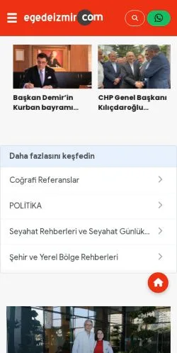 스폰서 기사용 튀르키예 매체 Ege'de İzmir Haber 사이트 미리보기