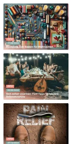 Vorschau der Website Happy und gesund, Medium aus Deutschland für gesponserte Artikel