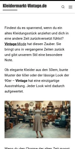 Podgląd witryny Entdecke den Charme von Vintage, medium z kraju Niemcy do artykułów sponsorowanych